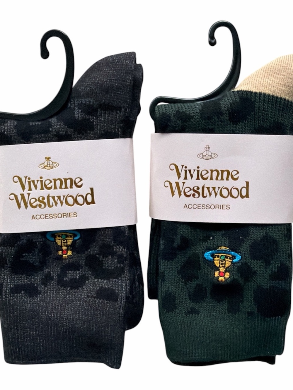 Vivienne Westwood Women’s Socks - Black & Dark Green (2-Pack)